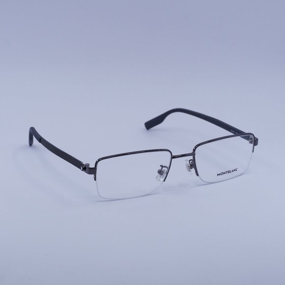 Montblanc MB0188O 006 Eyeglasses Grey 57mm Rectangle Frame - Picture 1 of 10